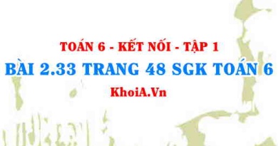 Bài 2.33 trang 48 SGK Toán 6 tập 1 Kết nối tri thức